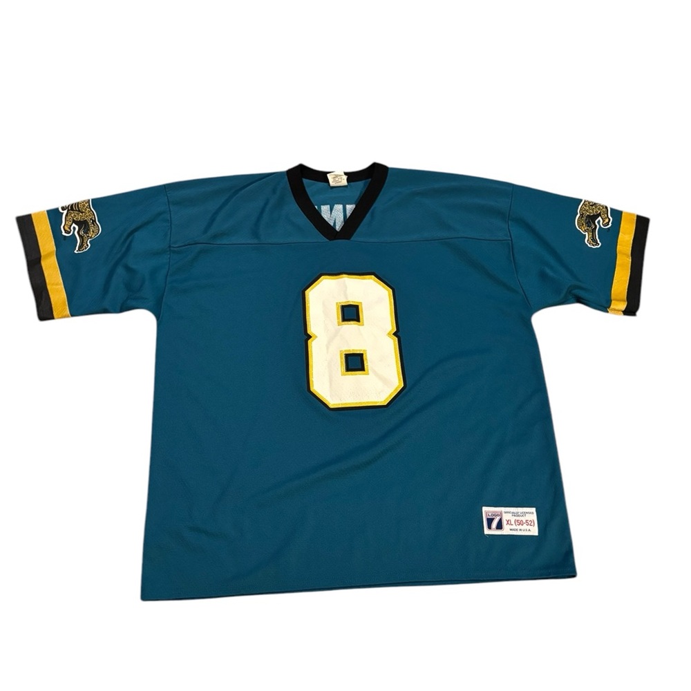 Logo 7 Jacksonville Jaguars Mark Brunell Prowler Jersey Teal‎ Black Gold Size XL